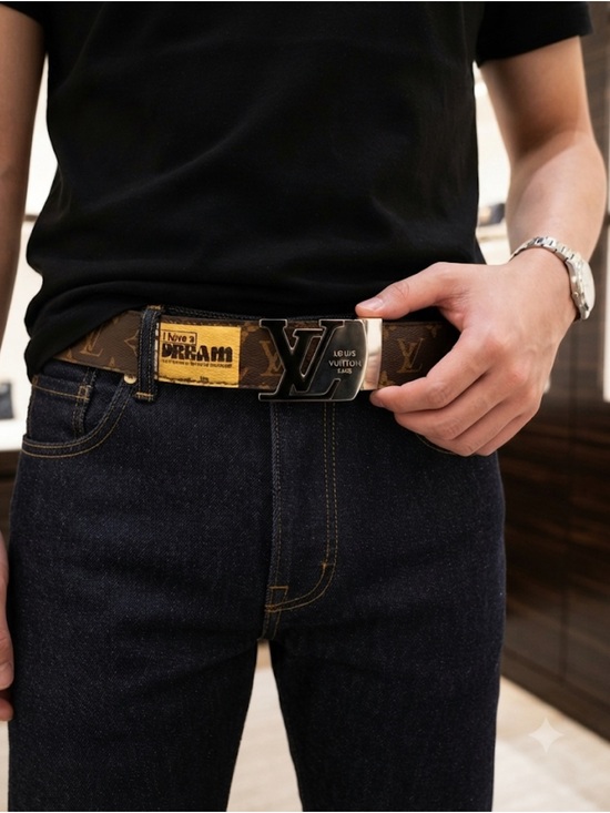 Fadhion belt Other - Brand New (I have a Dream ) Brown Monogram Belt with Yellow Patch and LV Buckle